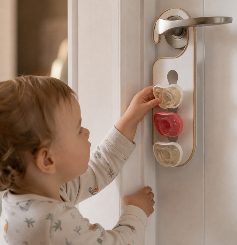 Dummy Dock™ Door Dummy Organiser | Nursery Storage Solution